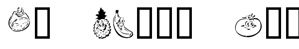KR Happy Fruit font preview